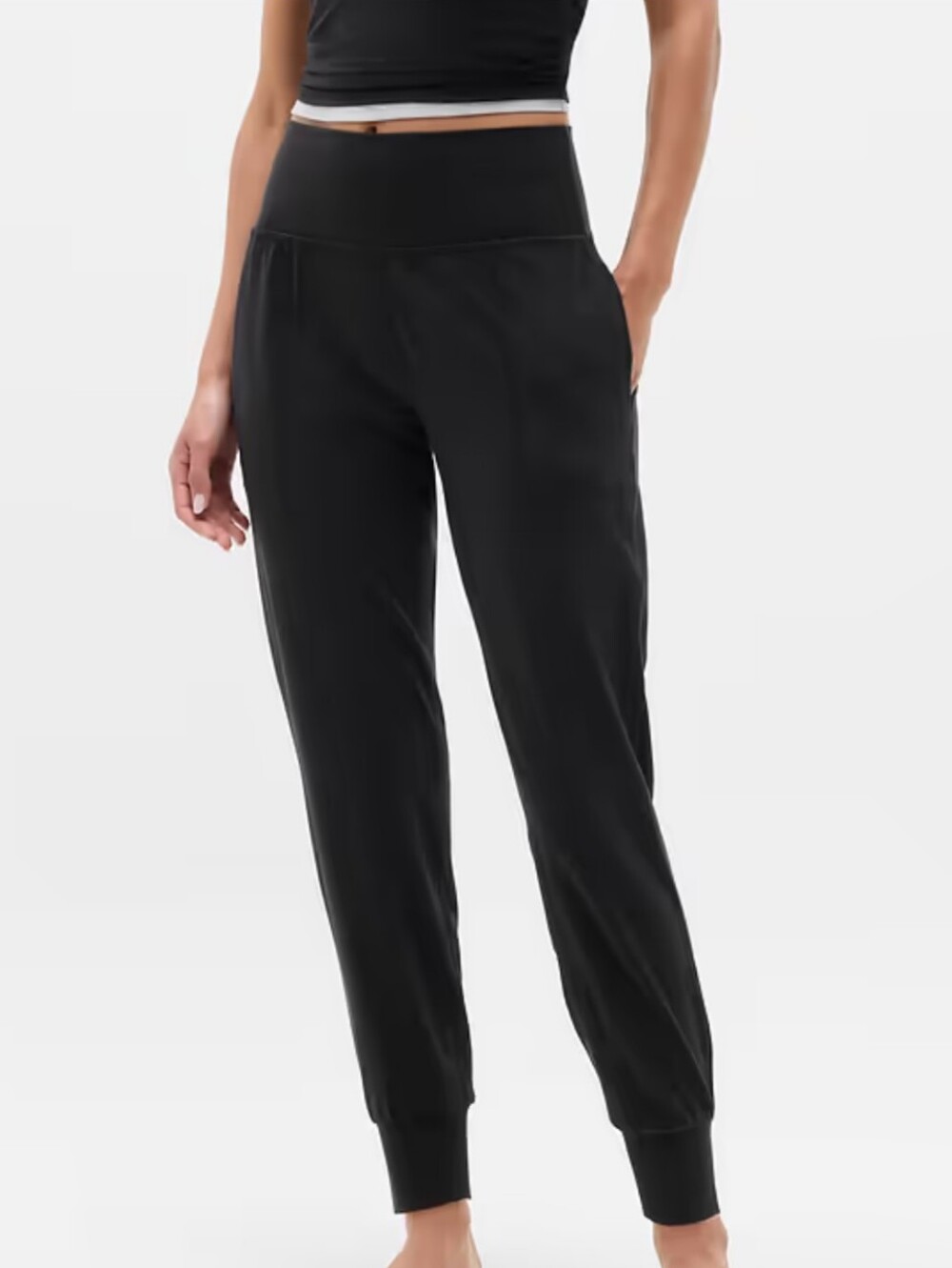 Athleta Black Salutation High-Rise Jogger Pants Size Medium